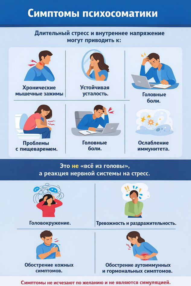 Эмоции в теле: как хронический стресс сказывается на здоровье