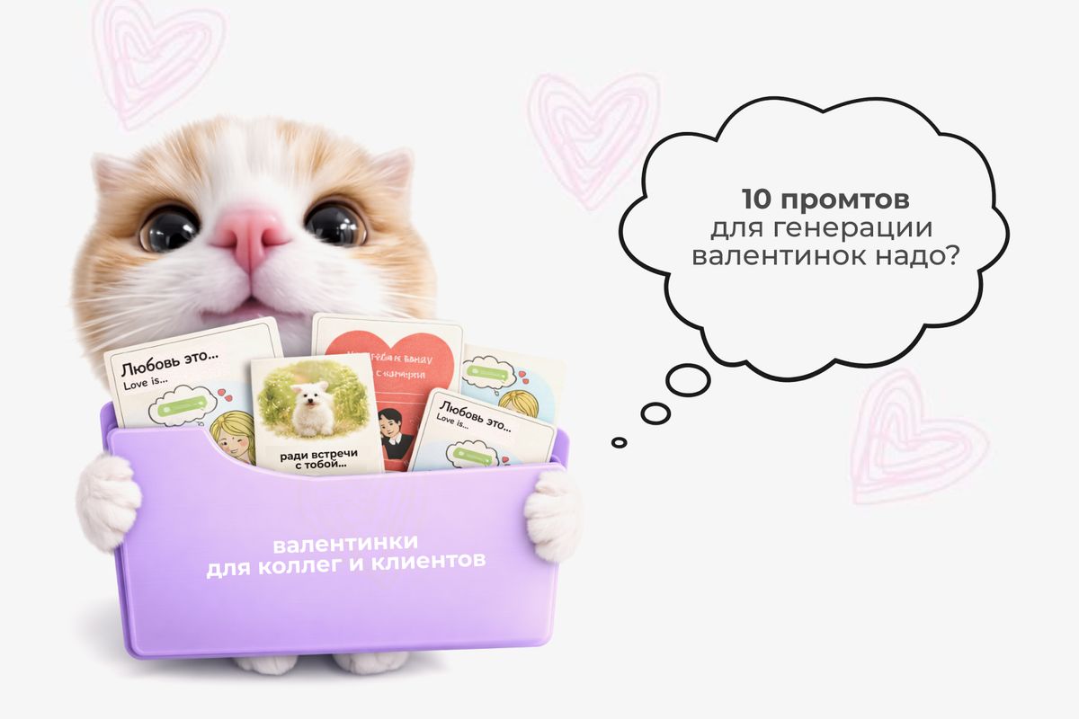 Корпоративное поздравление: 10 идей для валентинок от ИИ